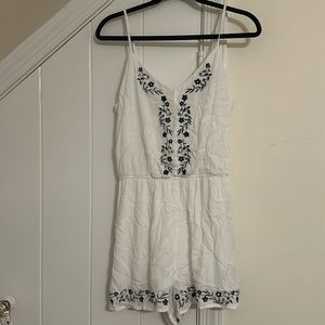 Francesca’s White and Blue floral romper